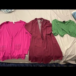 Lot of 3 Lane Bryant Cardigans/Duster- 14/16